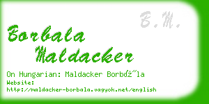 borbala maldacker business card